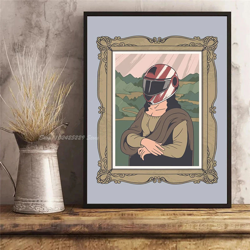 Vintage Motorcycle Poster Motorcycle Art Poster Canvas Print Painting Vintage Bar Club Wall Art Decoration Painting