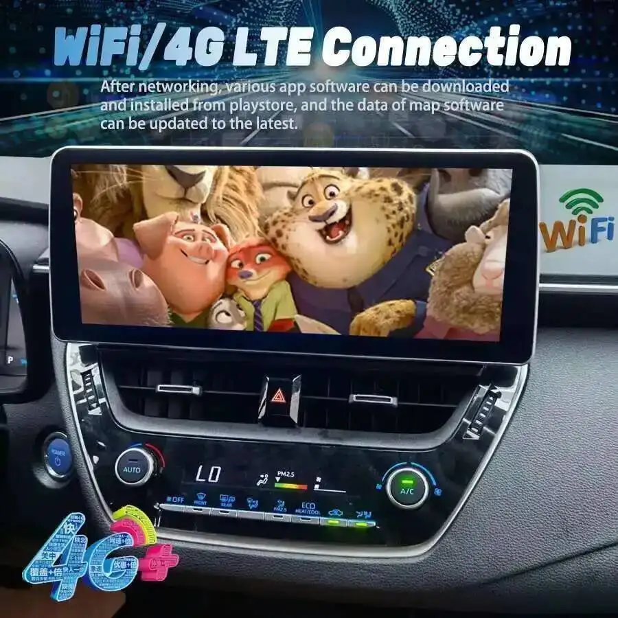 12.3inch Auto Radio For Toyota Corolla Hybrid Auris 2019 - 2022 Multimedia Video Player Stereo GPS Navigation Android 15 Carplay