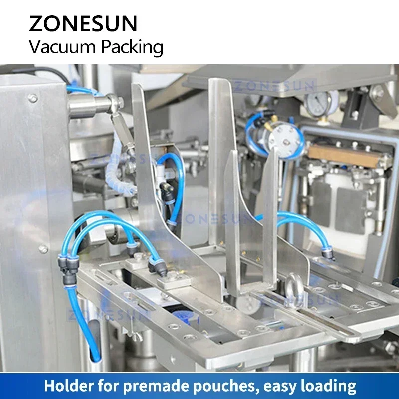 ZONESUN Confezionatrice sottovuoto rotativa automatica Sacchetti sottovuoto Food Saver Snack per carne Manzo a scatti Attrezzatura per imballaggio ZS-VPM16