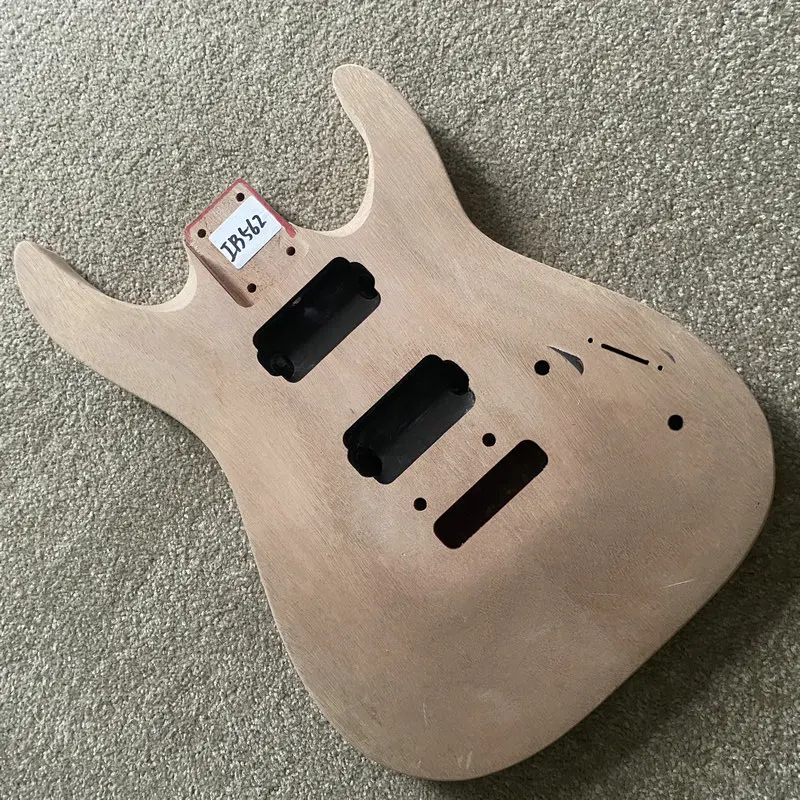 

IB562 2 Pivots Bridges 6 String Electric Guitar Semi Finishing Solid Wood ST Guitar Body with 2 Humbucker Pickups for DIY