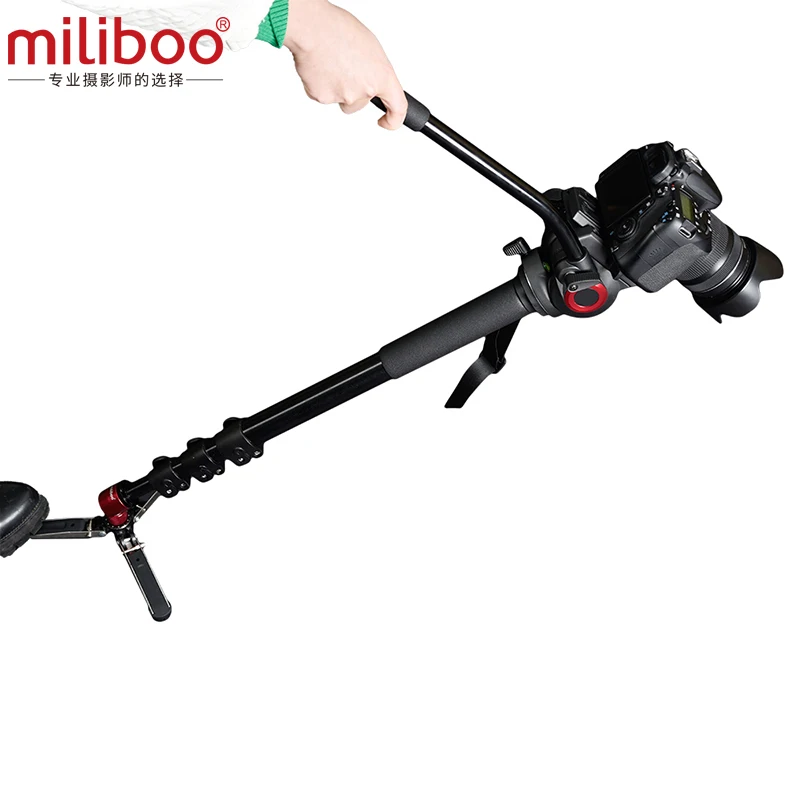 miliboo MTT704B Professional Portable Carbon Fiber Camera Camcorder Tripod for Video/DSLR Stand,Half Price of Manfrotto