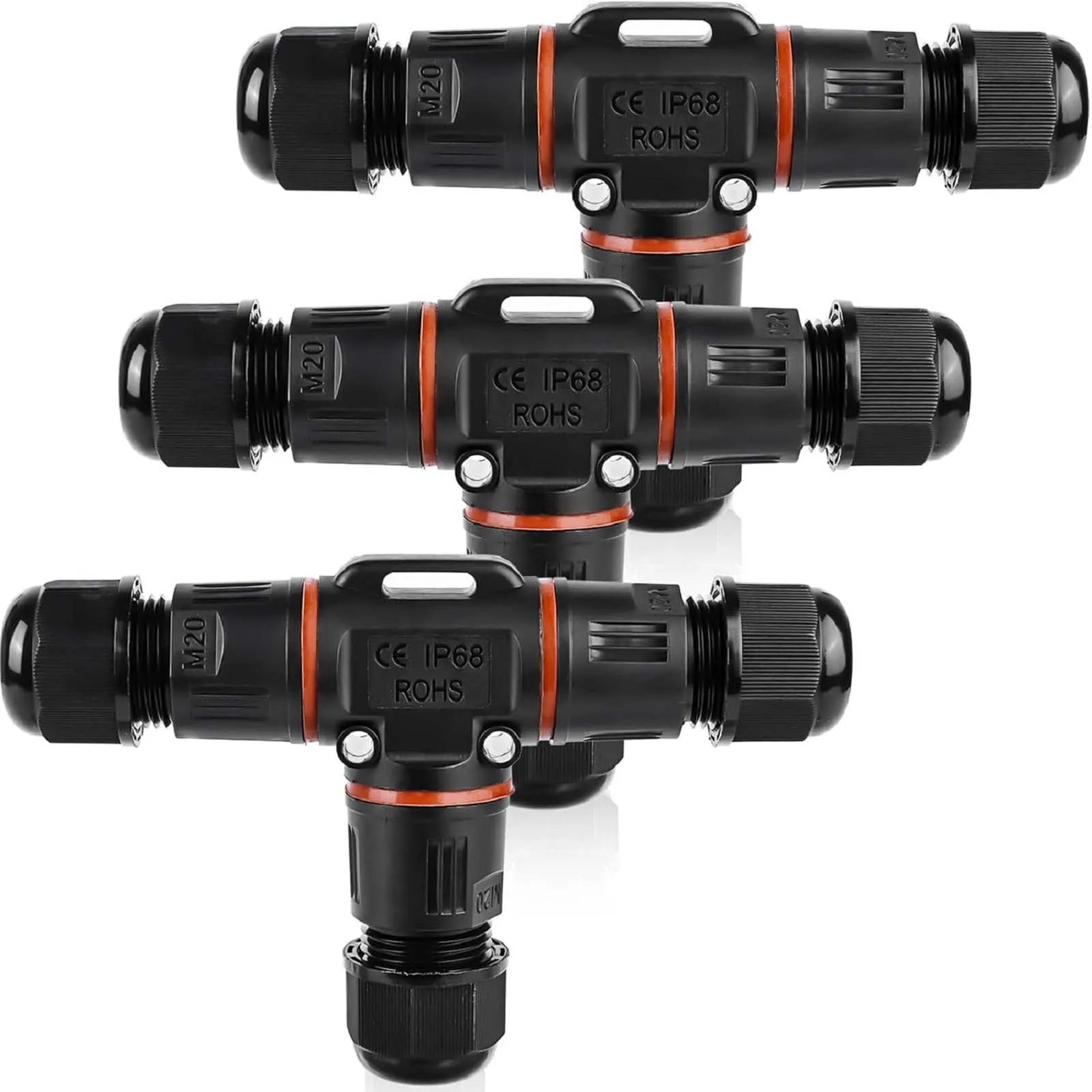 3 Core Cable Connector Waterproof Cable Connectors ABS And PVC Clamping Design Copper Core Conductors Electrical Conductivity