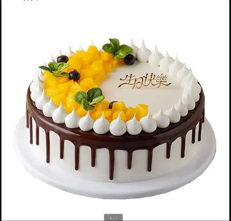 Fruit Cake Model Simulation Cakes Silicone Artificial Birthday Fake Shop Window Display Samples Decoration Supplies