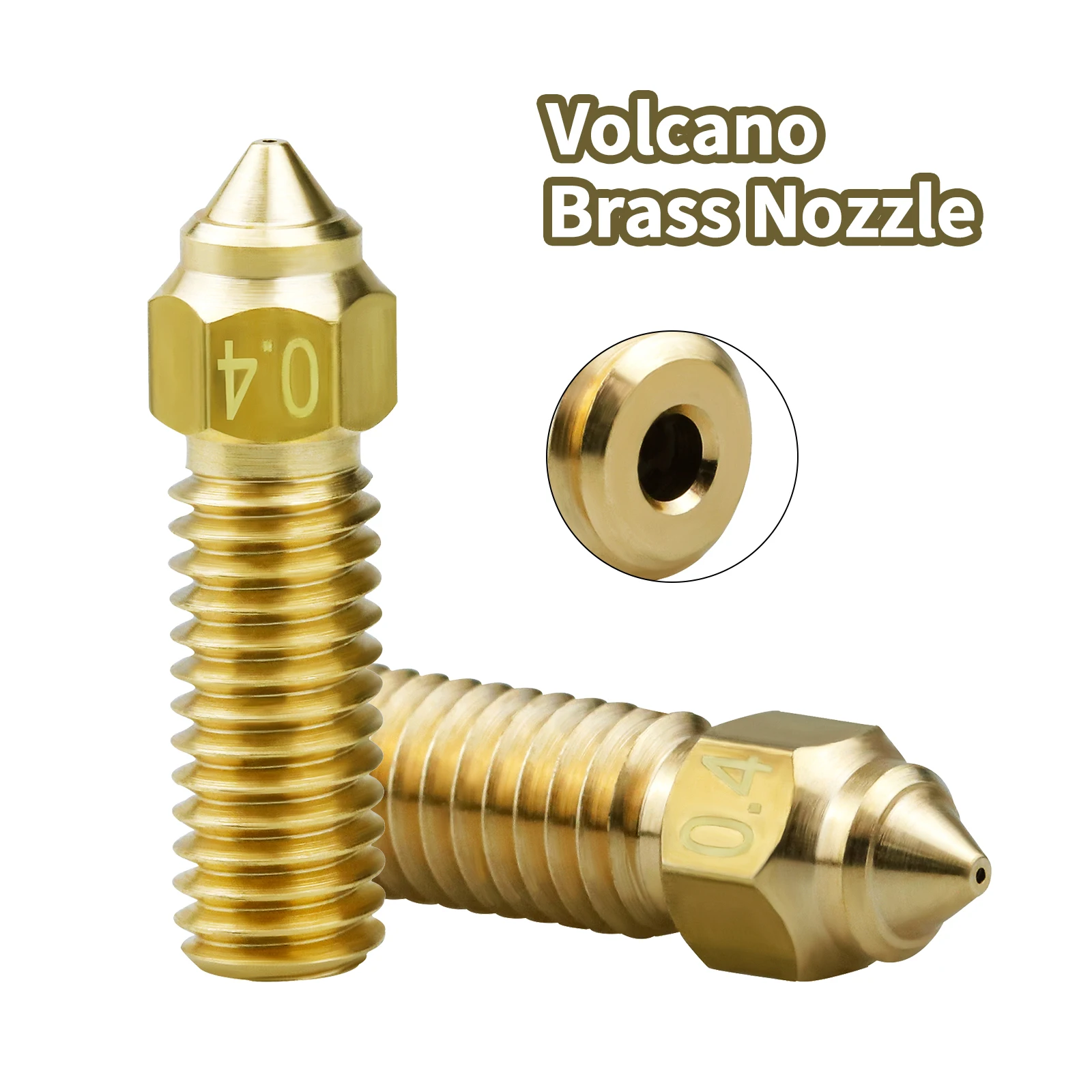 K1 Volcano Copper Plated Nozzle 0.4 0.6 0.8mm Brass Nozzles fit crealities K1 Max,Ender 3 V3 KE, CR-10 SE, CR-M4 Sidewinder x1x2