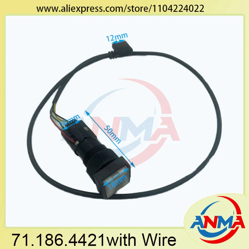 5Pieces 71.186.4421 Cpc Button for SM102 Machine MO Push Button with Wire High Quality Printing Machine Parts