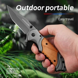 1pc Outdoor Military Tactical Knife, EDC Portable Pocket Knife, Self-Defense, Camping Multi-purpose Survival Knife