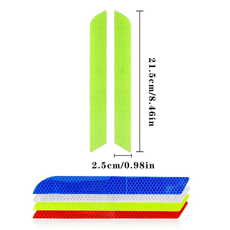 2pcs/set Car Bumper Reflective Safety Strip Stickers Car Rear Bumper Reflective Sticker Reflective Warning Safety Tape