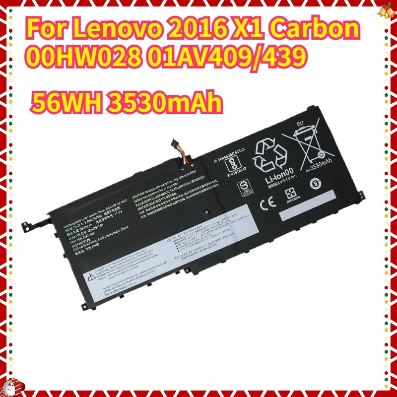 

3530 мАч Высокое качество для Lenovo 2016 X1 Carbon 00HW028 01AV409/439 Аккумулятор для ноутбука 56WH Запчасти и аксессуары для ноутбука