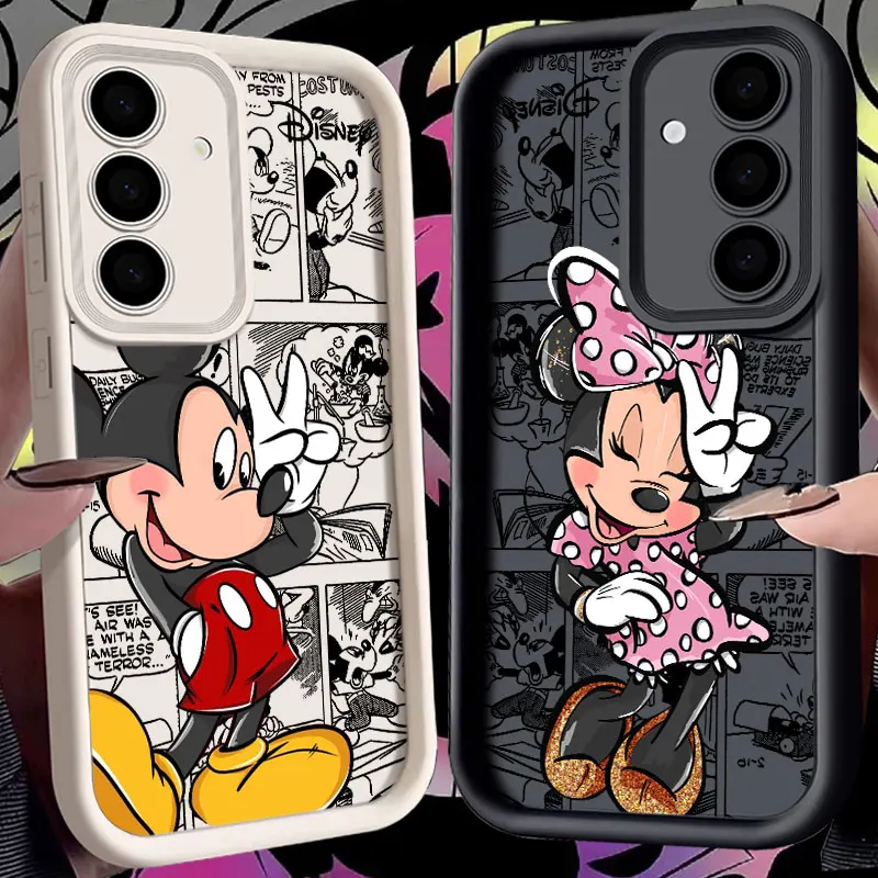 Disney Minnie Mickey Mouse S24 FE Phone Case For Samsung Galaxy S24 S23 S21 S20 Fe S25 Ultra S22 Plus 5G Shockproof Back Cover