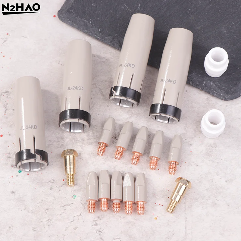 1Set 36KD New Coating Protection Nozzle1.0/1.2mm MIG Torch Gas Nozzle Tip Holder Of 36KD MIG MAG Welding Torch