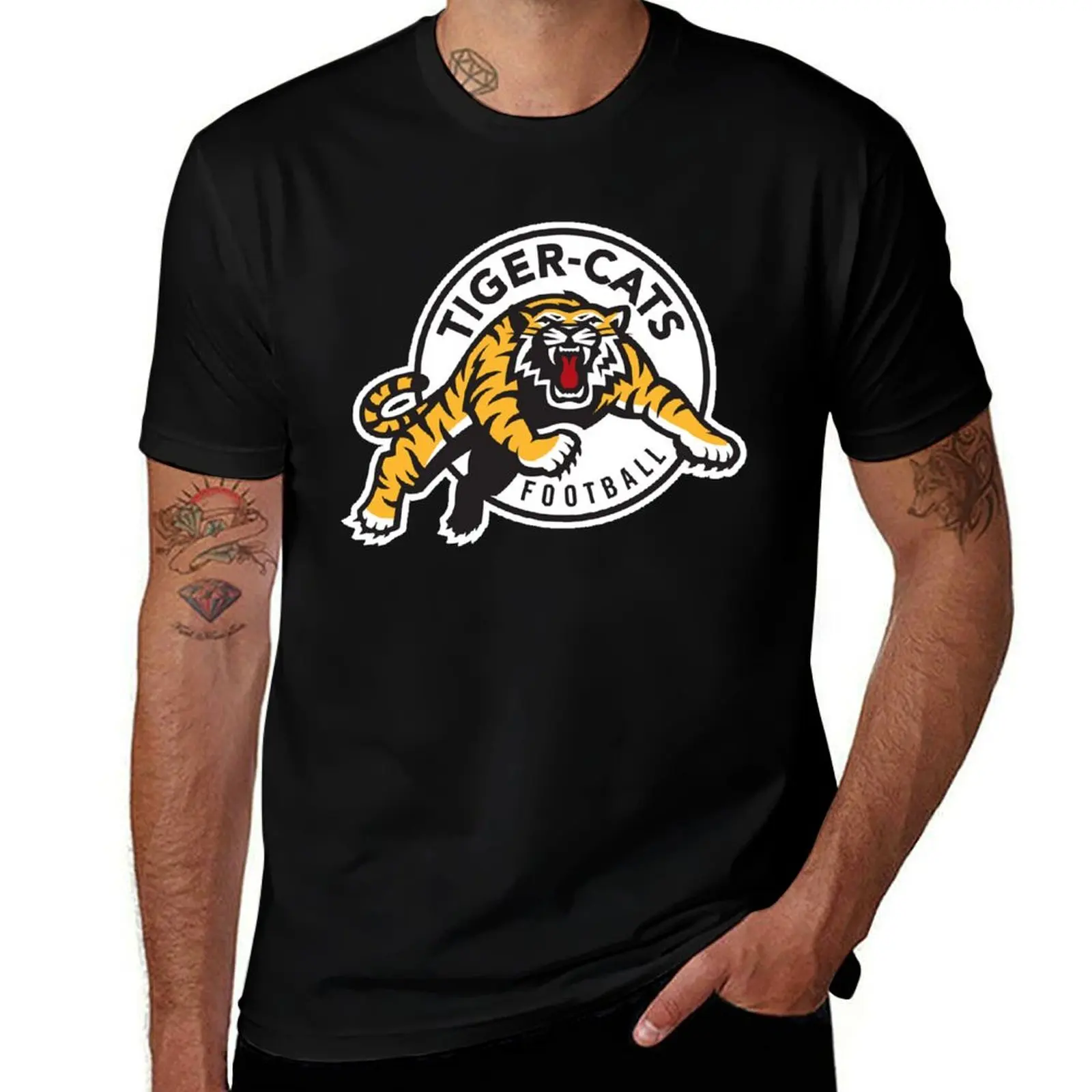 

Hamilton tiger cats cfl logo T-Shirt heavyweights summer shirt man t shirt valentines clothes mens plain t shirts