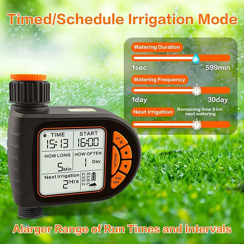 10/30/50m Hose Watering Drip Irrigation Kit With Intelligent Timer Garden Plant Automatic Timed Watering Device Irrigation Tools