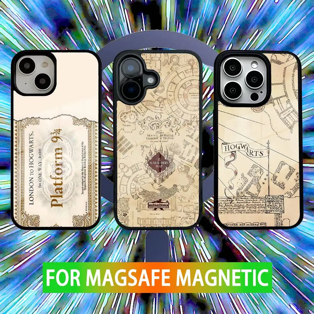 

Ticket The M-Marauders M-Map Phone Case For iPhone 16,15,14,13,12,11,Pro,Max,Plus,Mini,SE New Magsafe Magnetic Wireless Charging