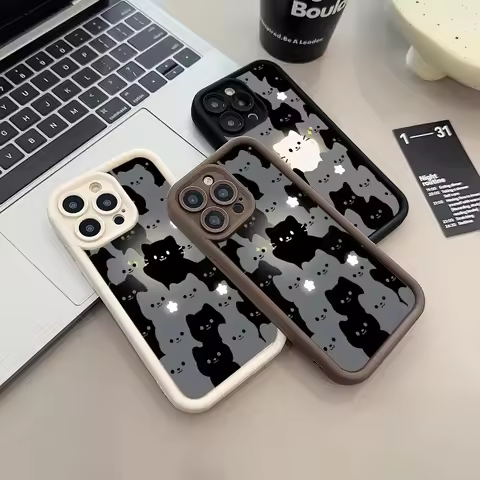 Cute Cat Phone Case For Infinix Note 40 30 Tecno Spark 10 10C Camon 20 Hot 50 30i 30 Play Pro Smart 7 6