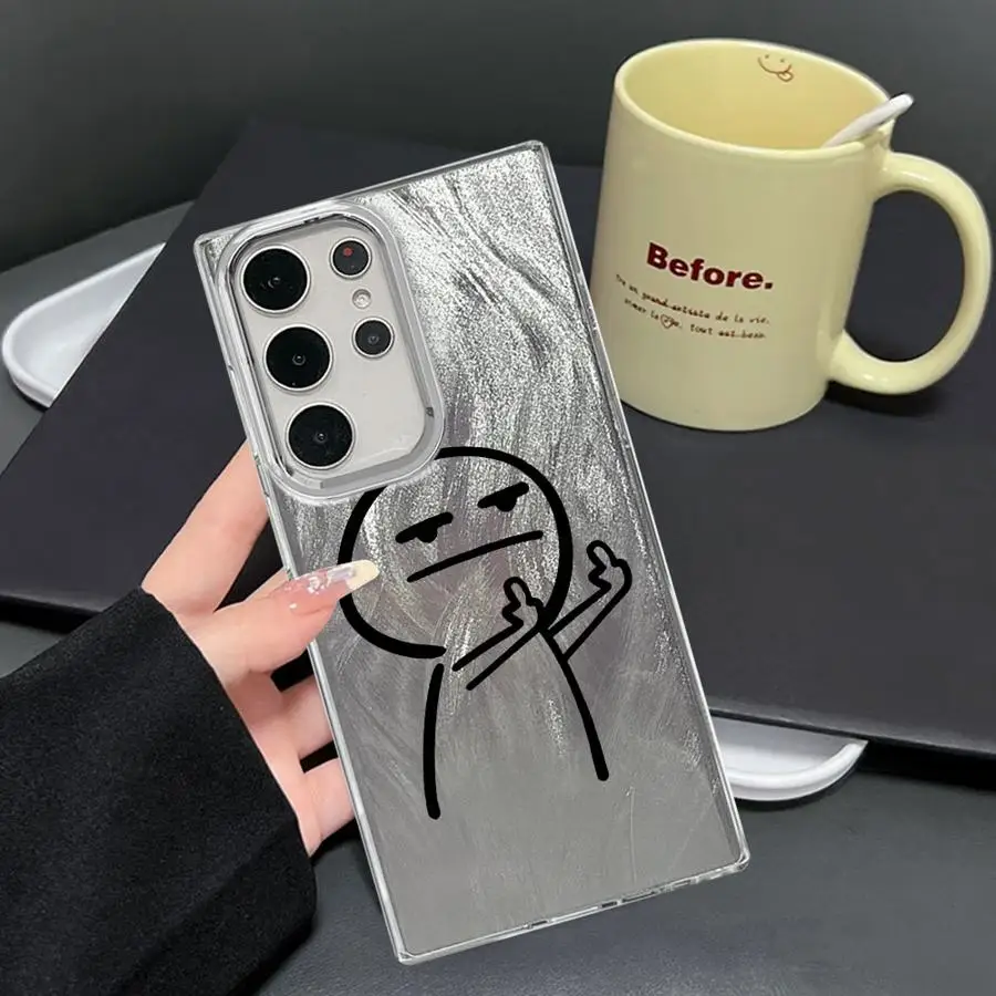 Phone Cover Case for Samsung Galaxy 25 Ultra S20 FE S21+ S23 S21 S20 FE S22 Plus S24Ultra Cartoon Fun Stickman