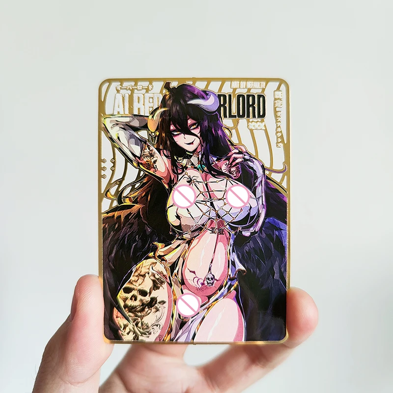 Dea storia Nami Tokisaki Kurumi albedo Sexy beauty ACG fai da te carte di metallo fatte in casa collezione di giocattoli ragazzo compleanno regali