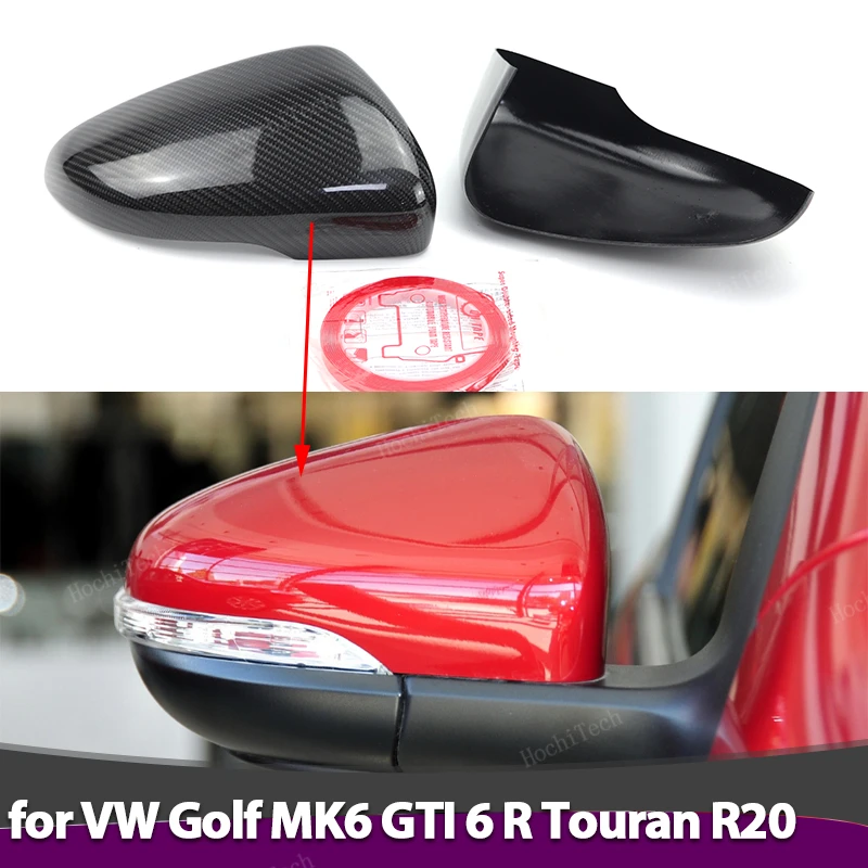 

Real Carbon Fiber Rearview Mirror cover Cap add-on sticker for VW Volkswagen Golf 6 MK6 5K 2009-2014 Touran 2011-2014