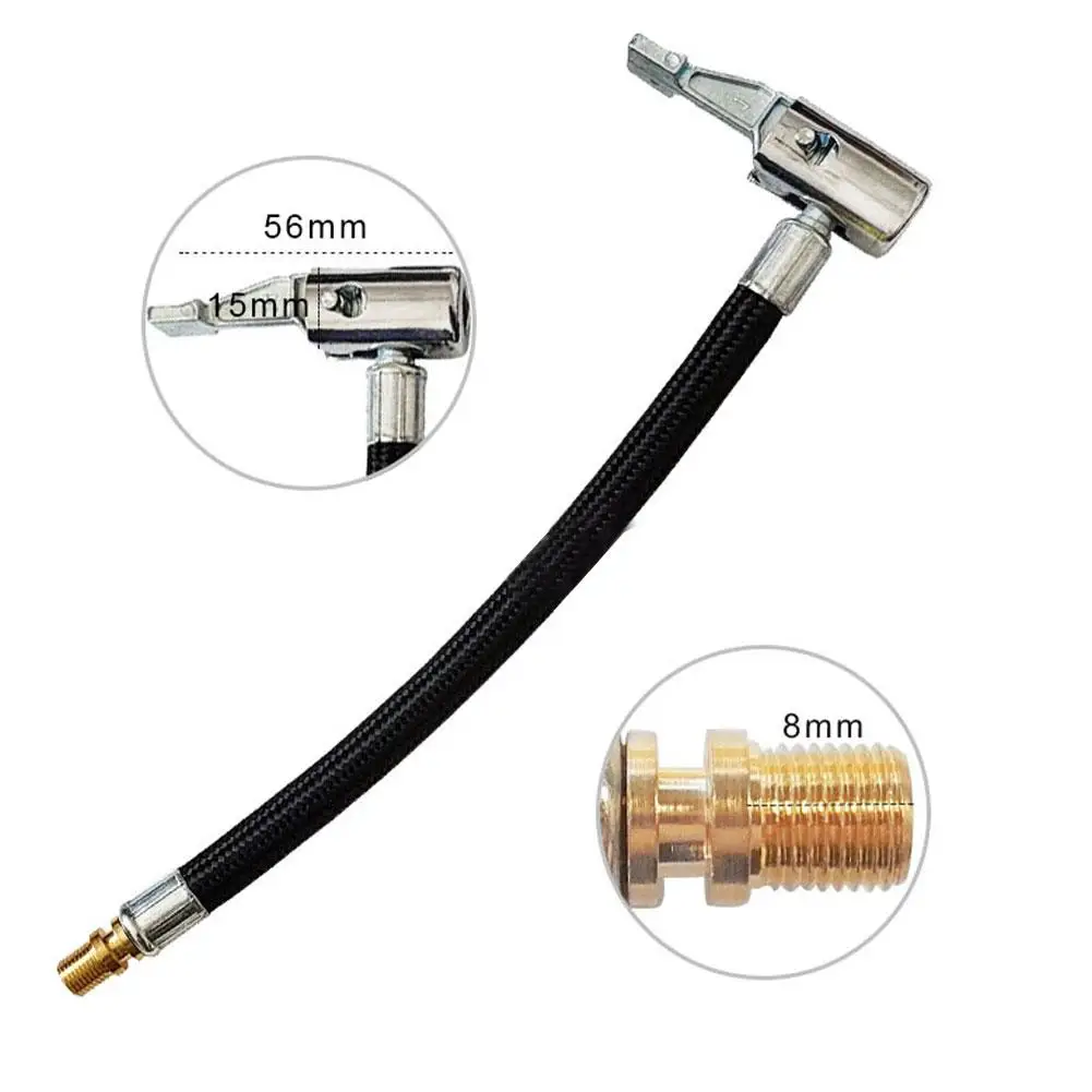 10cm Tire Air Inflation Extension Hose Universal Adapter for Car Motorcycle Bike Pumps Flexible Air Chuck Connector Accessories