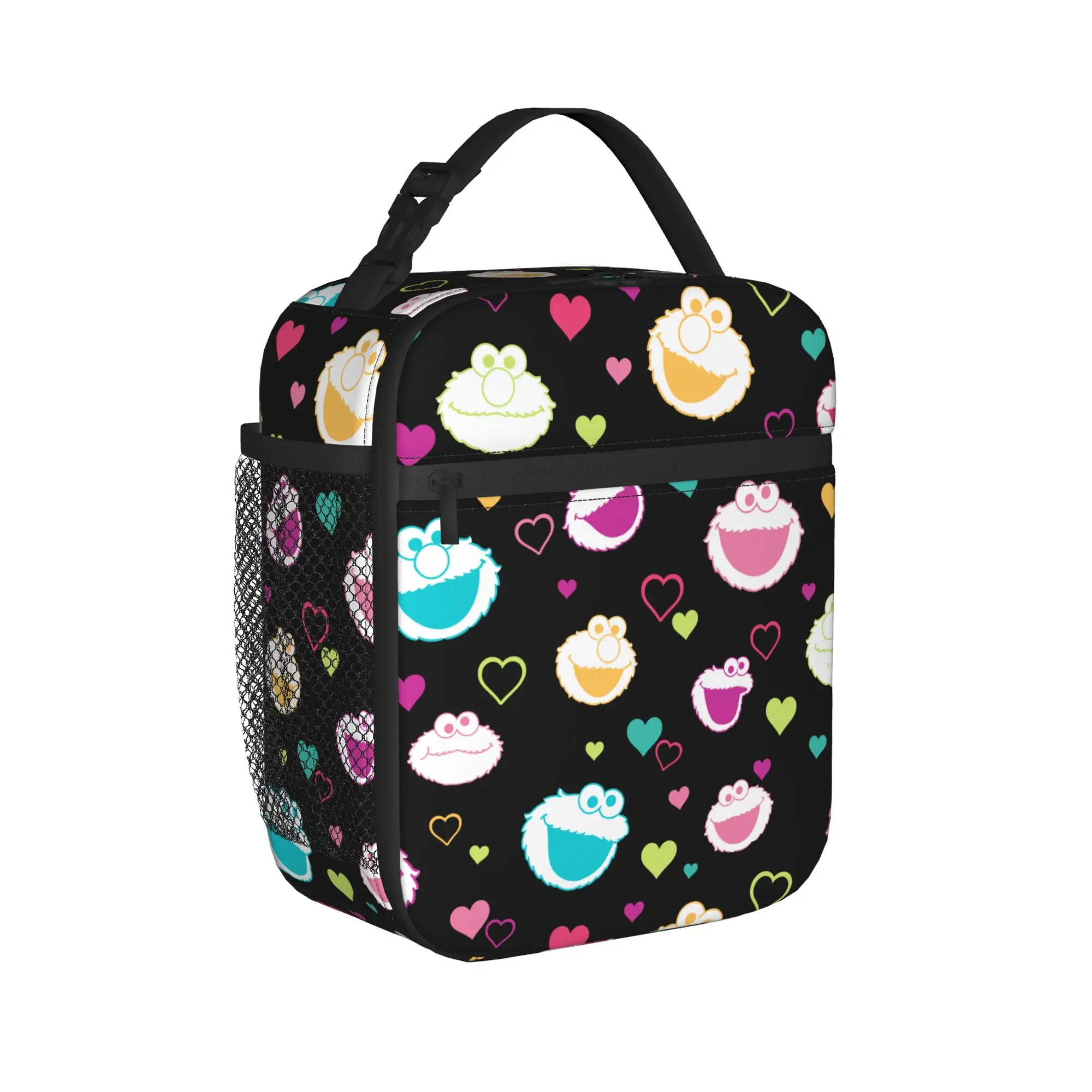Cookies Monsters Thermal Insulated Lunch Bags for School  Portable Food Bag Container Thermal Cooler Lunch Box
