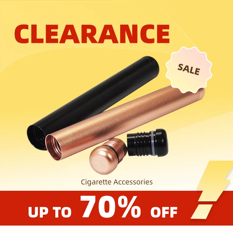 Clearance_110MM Aluminum Airtight Storage Tube Container Lightweight Cigarette Holder Smell Proof Waterproof Smoking Accessories