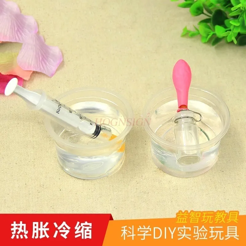 

1set Popular Science Experiment Gas Thermal Expansion and Shrinkage Manual DIY Science Small Experiment