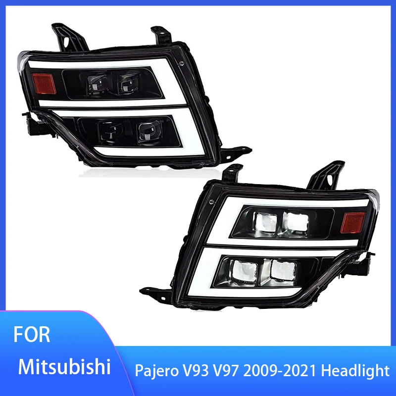 

Pop Car Lights For Pajero V93 V97 V87 Headlight 2009-2021 LED Projetor Head Lamp Daytime Running Light Automotive Accessorie