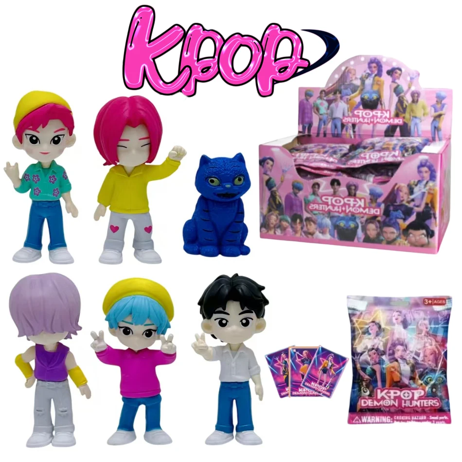 Anime KPop Dämon Hunters Box HUNTRIX SAJA JUNGEN RUMI MIRA ZOEY Derpy Tiger Action Figur Modell Puppe Spielzeug Geheimnis Dekor Geschenk