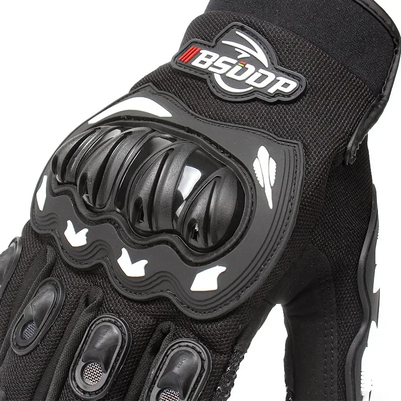 Guantes de moto todoterreno de verano, Guantes transpirables con dedos completos, protección para deportes al aire libre, accesorios para carreras de Motocross