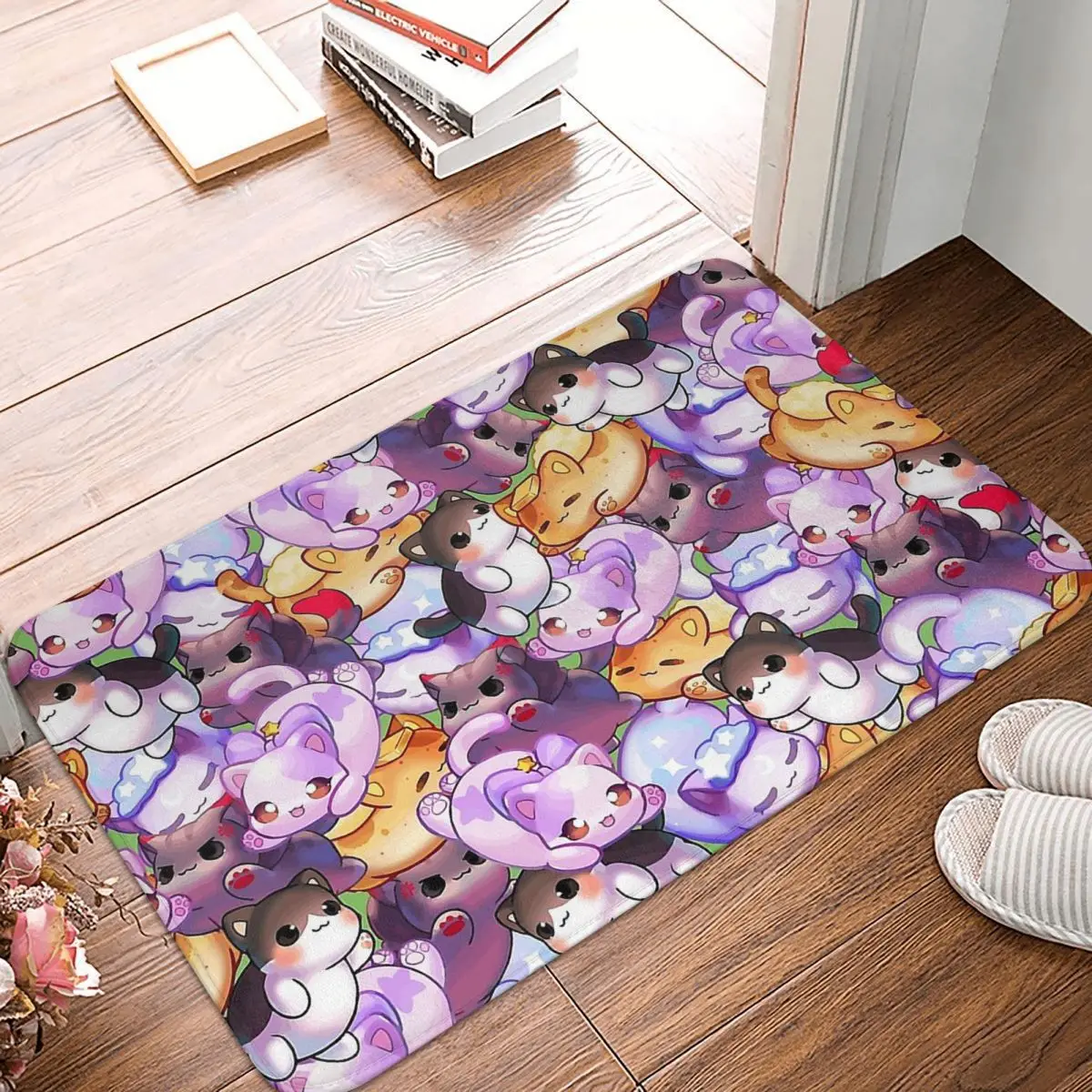 

Cat Cute Kawaii Animal Aniamls Bath Mat Aphmau Meow Plushies Anime Cats Doormat Kitchen Carpet Balcony Rug Home Decoration