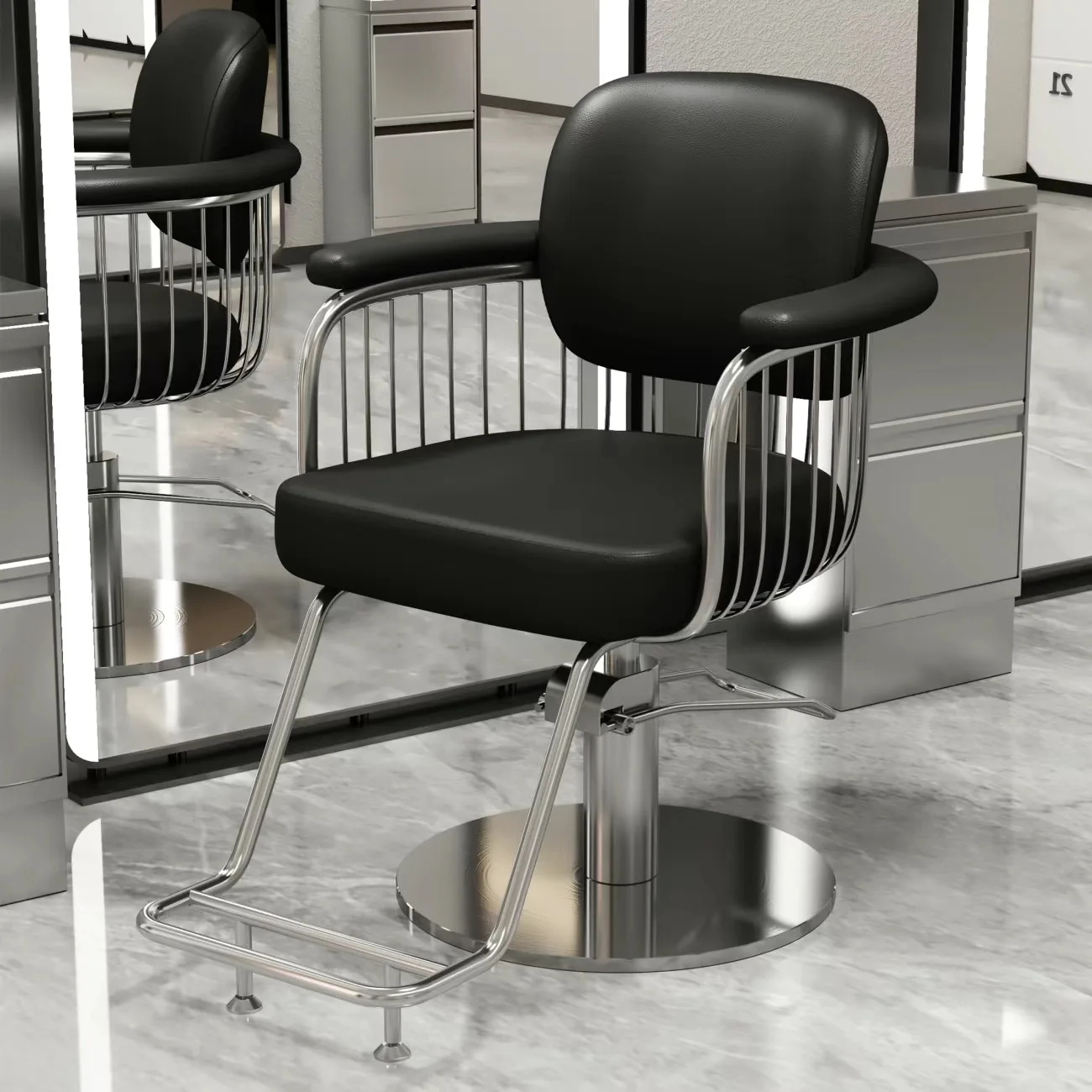 

Swivel barber chair Pedicure Tattoo Nail Office Kids barber chair Facial Esthetician Waiting Silla Para Barberia Salon Furniture