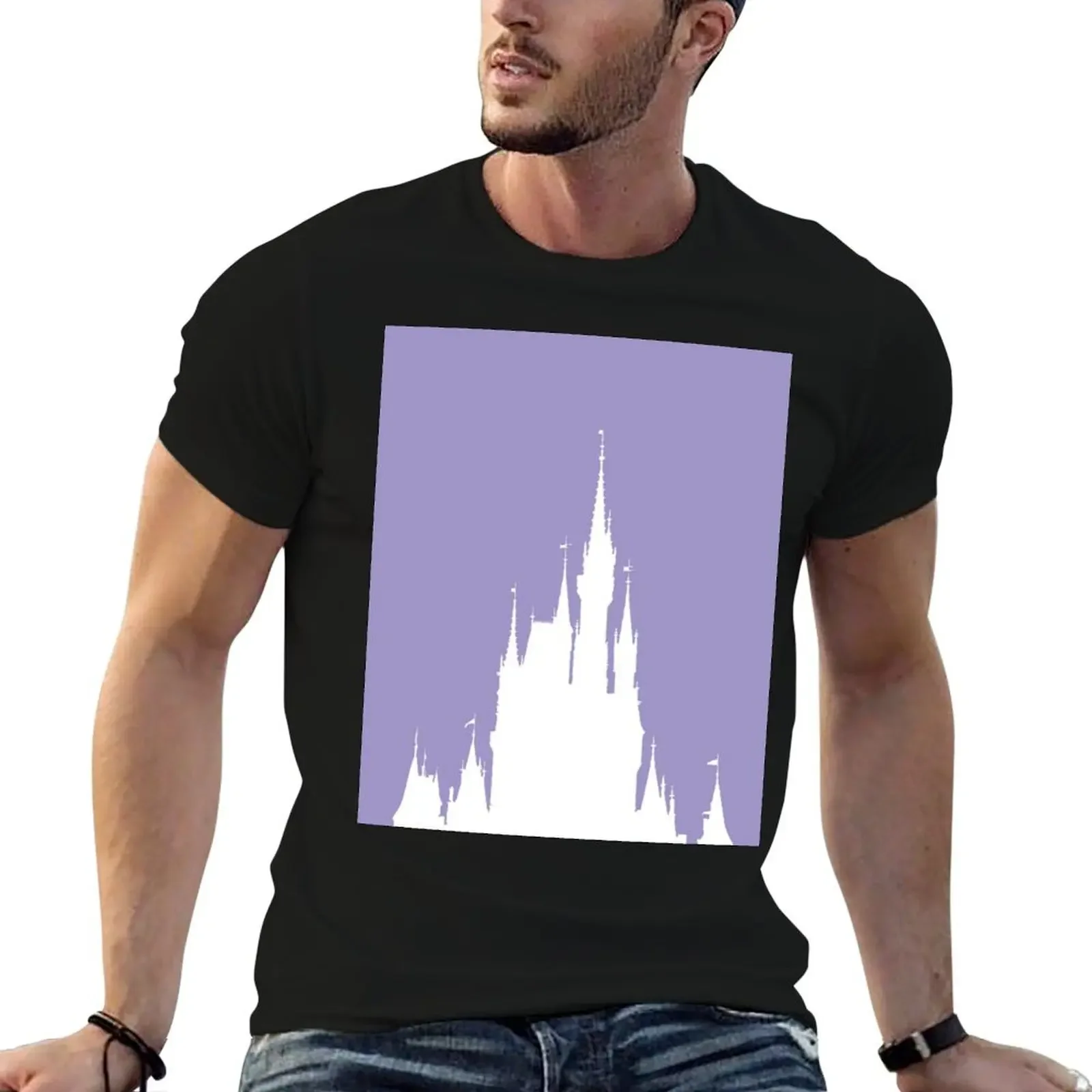 

Magic Castle Silhouette Purple Wall #Pastel T-Shirt oversized korean fashion mens clothes