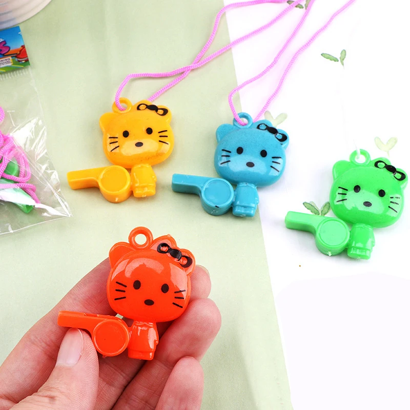 20Pcs Cute Cat Party Favors Whistles Toys for Kids Birthday Party Baby Shower Gifts Easter Basket Pinata Fillers Goodie Bag