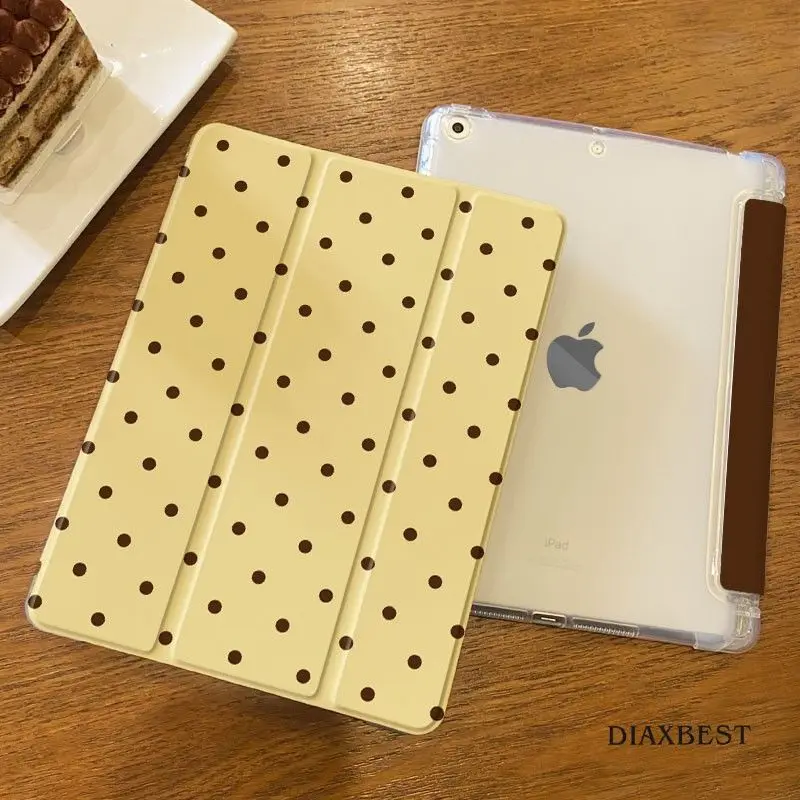 

Korea Colorful Polka Dots ins Tablet Case For iPad Pro 11 13 M2 M4 M3 10.2 5/6th 7/8/9/10/11th Mini 6 7 Air 3 4 5 6 Stand Cover