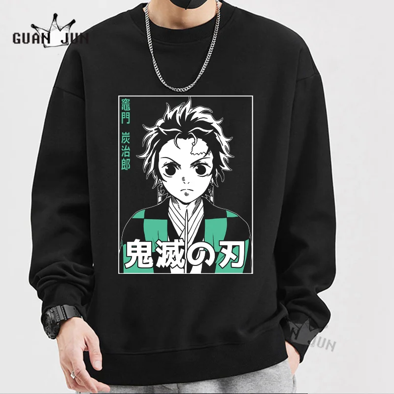 

Anime Hoodie Kimetsu No Yaiba Tanjiro Kamado Sweatshirts Women Harajuku Pullovers Long Sleeve Loose Streetwear Men Hoodie Tops