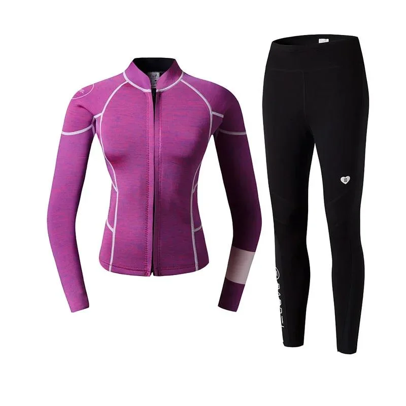 Diving Suit 2MM Women Wetsuit Split Long Sleeved Top Kitesurf Surf Surfing Spearfishing Jacket Pants Clothes Wet Suit New