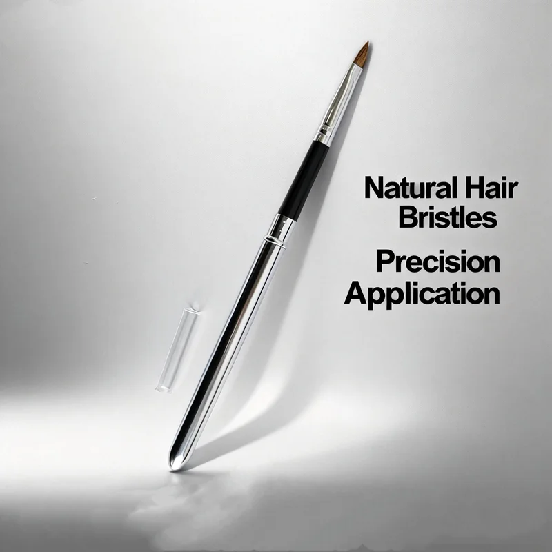 Pincel de delineador de pele de vison, pincel de sobrancelha, pincel labial de precisão, caneta delineadora de lábios para contorno de formato de lábios, pincéis de maquiagem de precisão