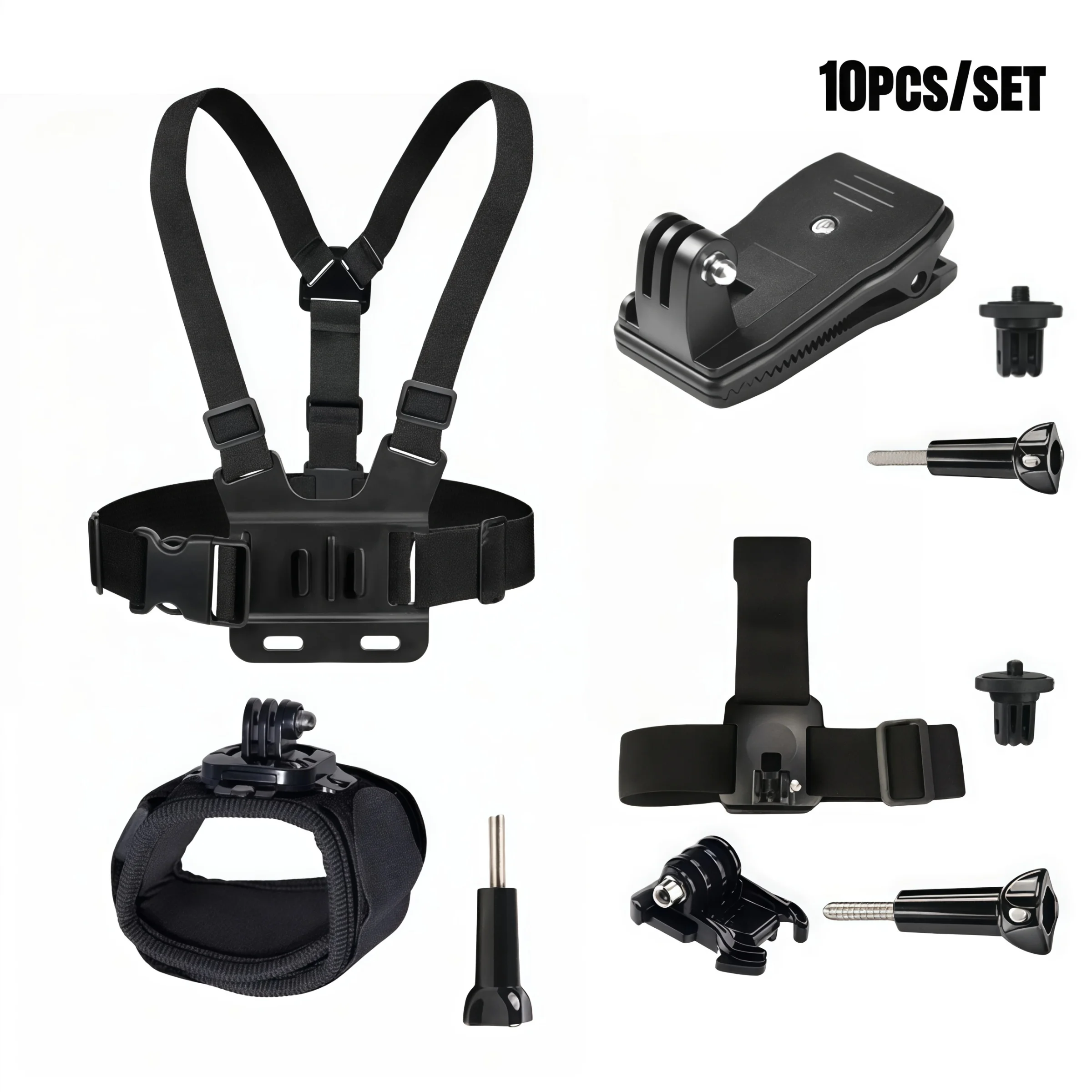 

Gopro Hero13, 12, 11, 10 Series of Sports Camera Accessory Kits Camera Mounting Brackets, Suitable for Xiaomi Yi, Insta360 X4,