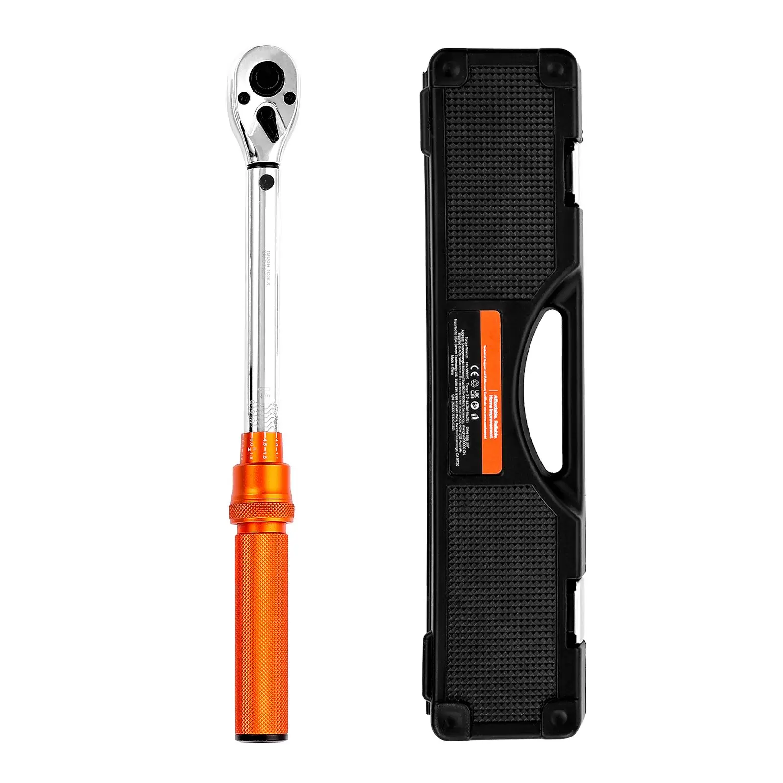 Click Torque Wrench Set, 3/8 Inch Drive, 5-60 N.m / 3.7-44.3 lbf.ft, Dual-direction, 72-Tooth, ±3% High Precision, with Sockets,