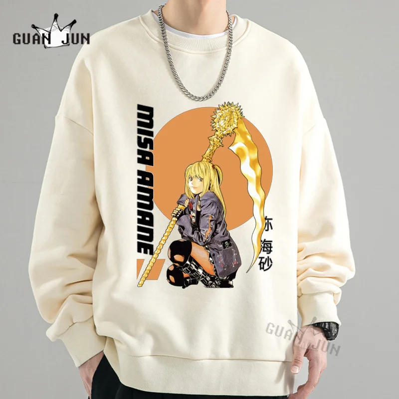 

Retro Death Note Misa Amane Hoodies Japan Anime Hooded Hoodie Spring Autumn Men Pullover Sweatshirts Harajuku Streetwear Unisex