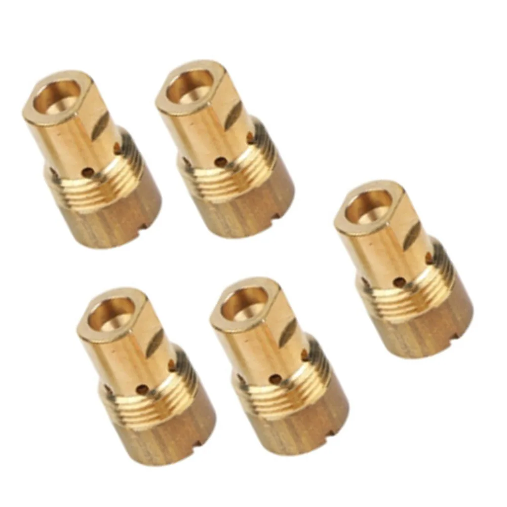 5Pcs Welding Nozzle D-1 Gas Diffuser Brass Centerfire For Bernard MIG Welding Gas Large Nozzle Welding Tools