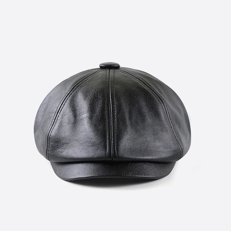 British Octagonal Hat Middle-aged And Elderly Winter Outdoor Keep Warm Peaked Cap Men Vintage Painter Beret 2