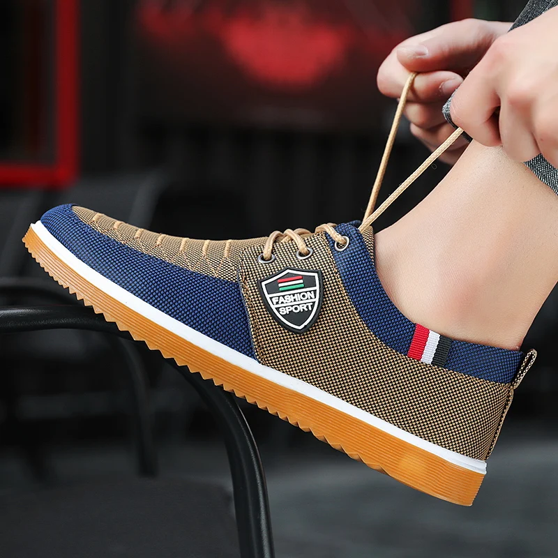 Heren Casual Sneakers Outdoor Werk Anti-Kleding Heren Sneaker Sportschoenen Veterschoenen Mannen Gevulkaniseerde Schoen Slijtvast Populair Model