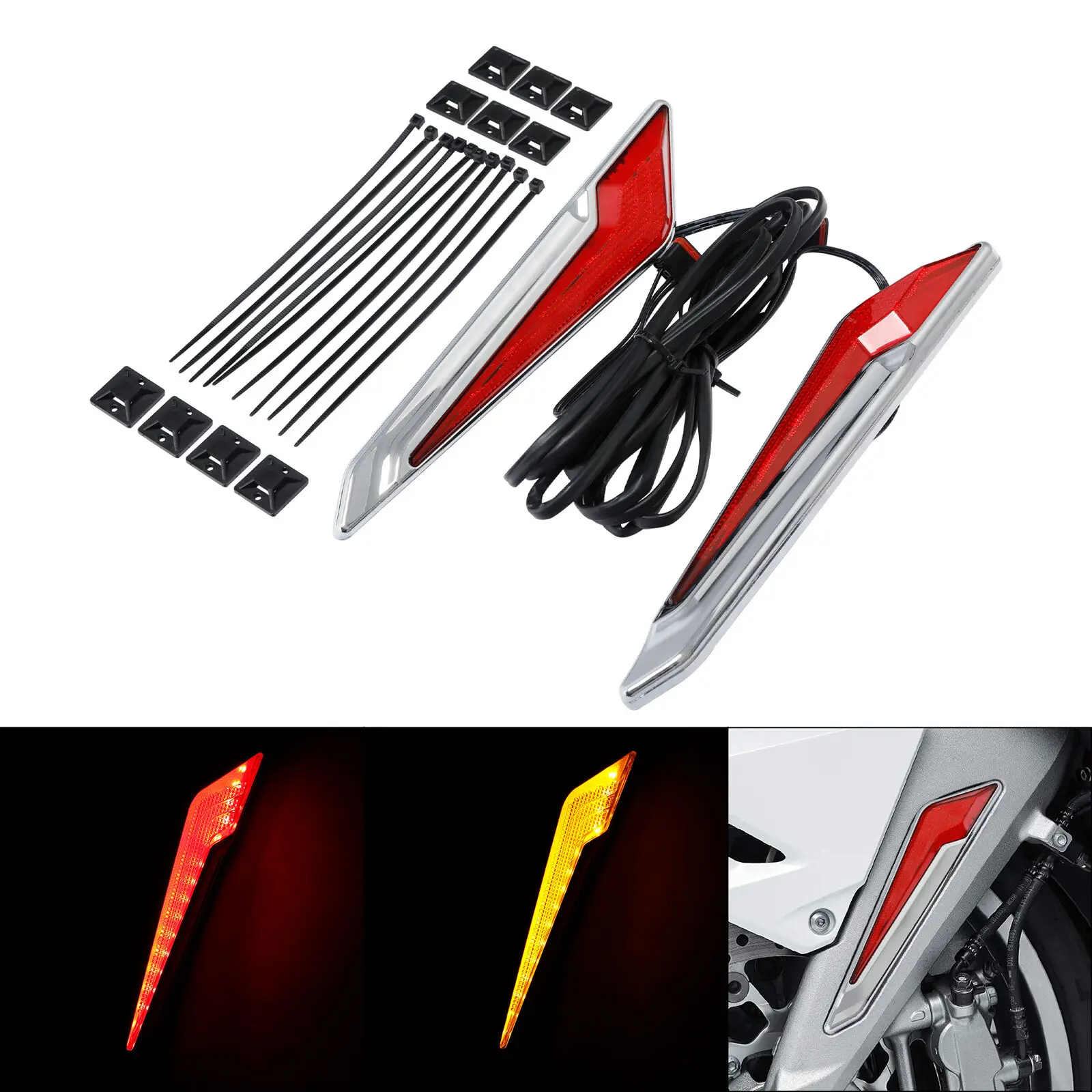 

Motorcycle Front Brake Fork LED Lights For Honda Gold Wing GL1800 2018-2022