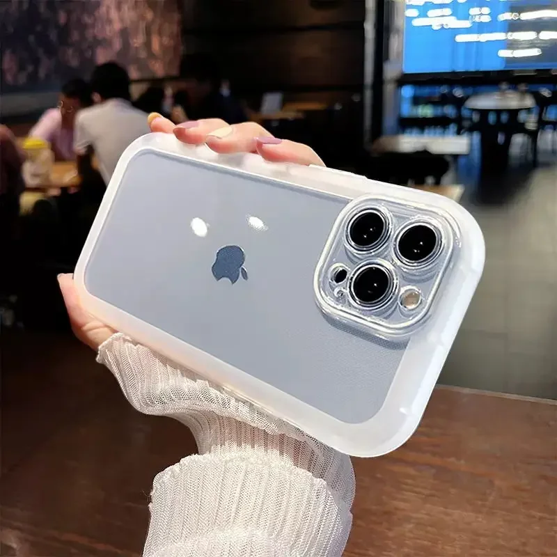 حافظة هاتف شفافة مقاومة للصدمات من السيليكون لهاتف iPhone XR مثل 13Pro، XR إلى 14Pro غطاء حماية للكاميرا