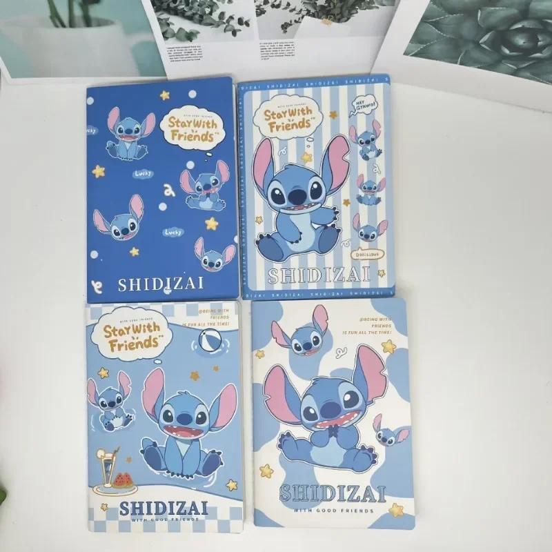 แฟชั่น Disney Stitch โน้ตบุ๊คการ์ตูนอะนิเมะน่ารักหนังสือออกกําลังกายนักเรียนเครื่องเขียน Kawaii Charm อุปกรณ์การเรียนรู้วันหยุดของขวัญ