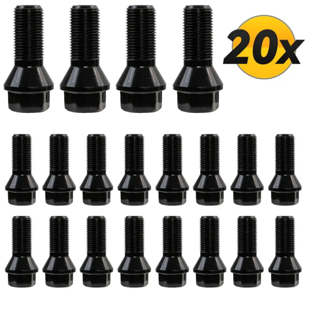 20x Car Wheel Lug Bolts Nuts 36136781151 36136890324 36136774896 For BMW 1 3 5 7 Series X1 X3 X5 X6 F20 F30 F07 F25 E70 M14x1.25