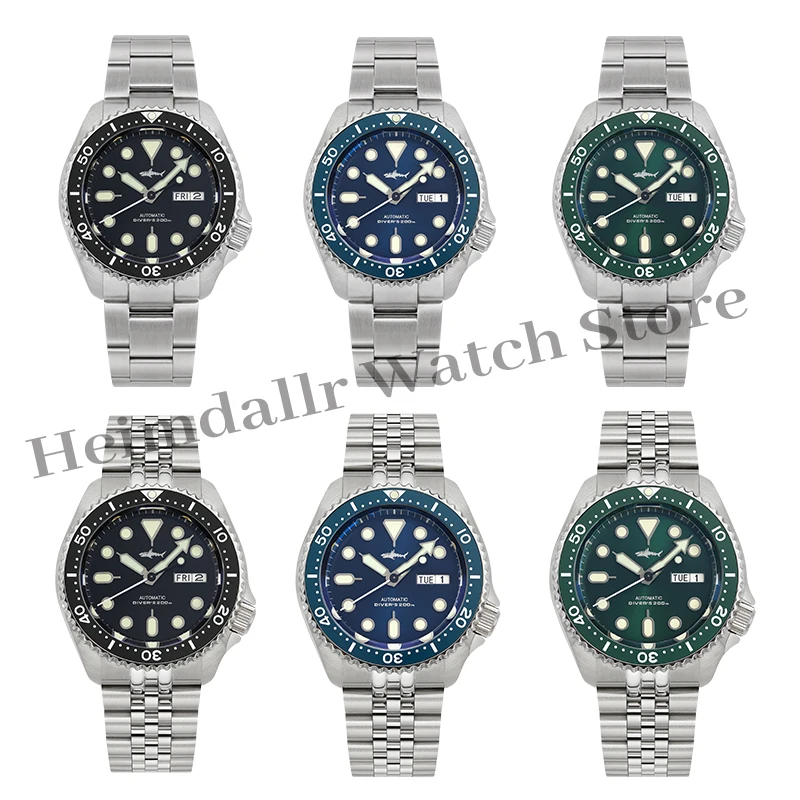 HEIMDALLR SKX007 Dive Watch NH36 Automatic Mechanical Sapphire Glass C3 Super Luminous 200M Waterproof 316L Steel 42mm Men Watch