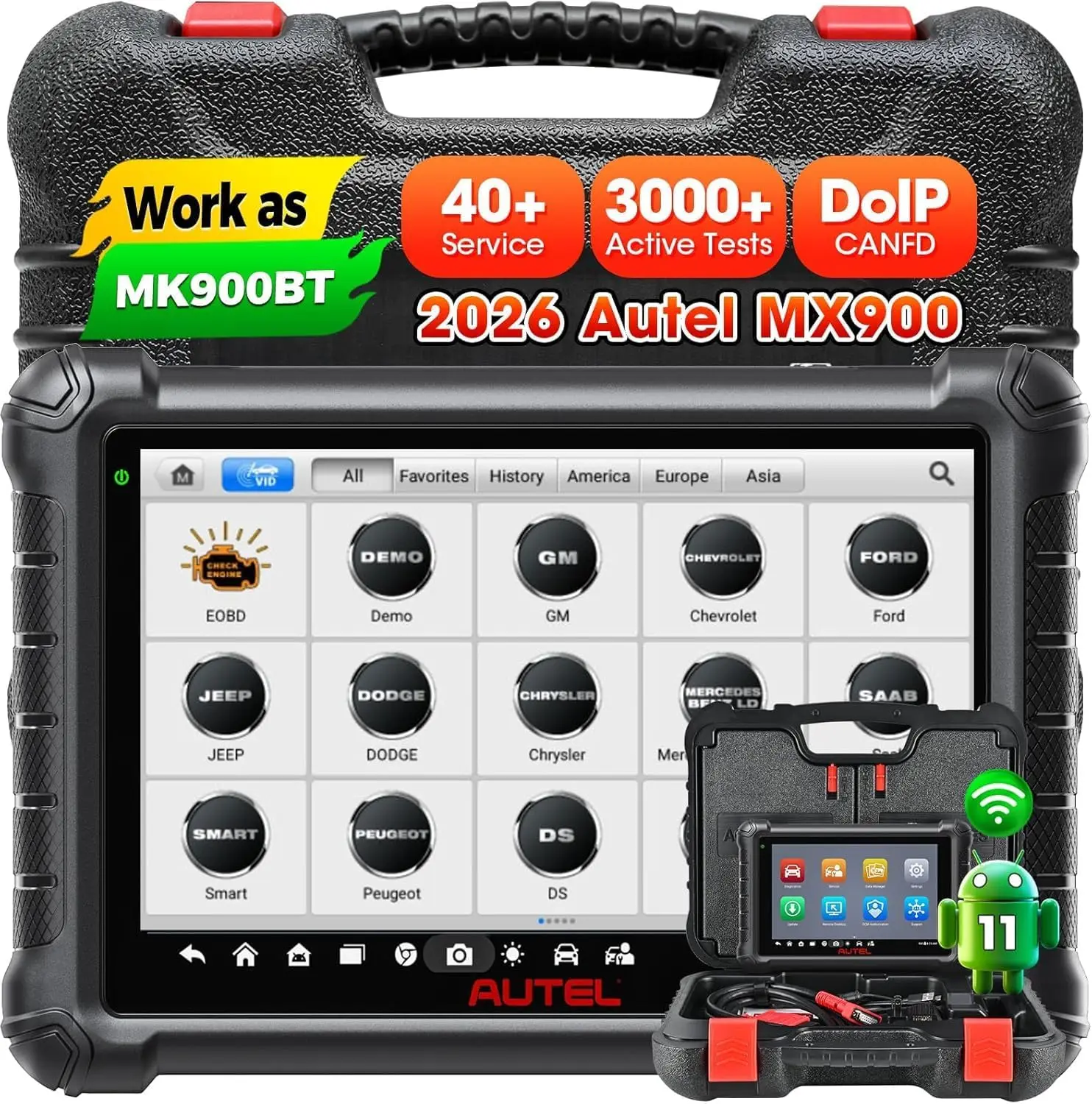 

MaxiCheck MX900 Bidirectional Scanner 2026 Up of MaxiCOM MK808S MX808S Work as MK900 BT MK900BT OBD2 Diagnostic Tool w 3000