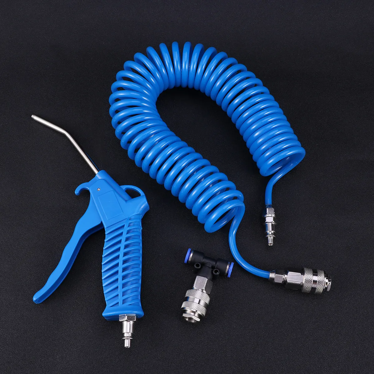 3-Piece Pneumatic Air Blow Gun Set ABS Body High Pressure Cleaning Tool for Car Interior Furniture Workshop Computer Keyboard