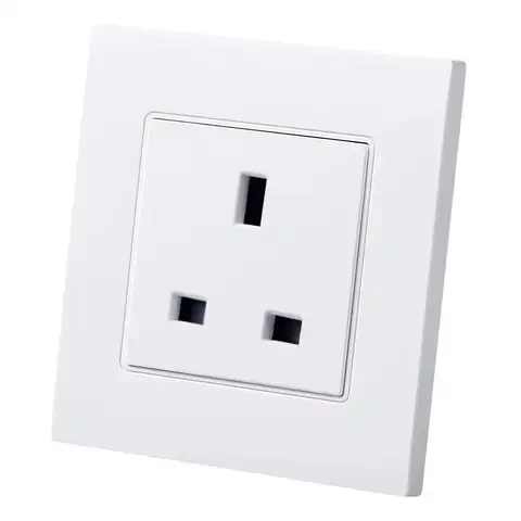 White 250V 13A 86 type Panel Britain Singapore HK UK Wire Cable Wall Outlet Grounding Concealed Adaptor Power Socket A8